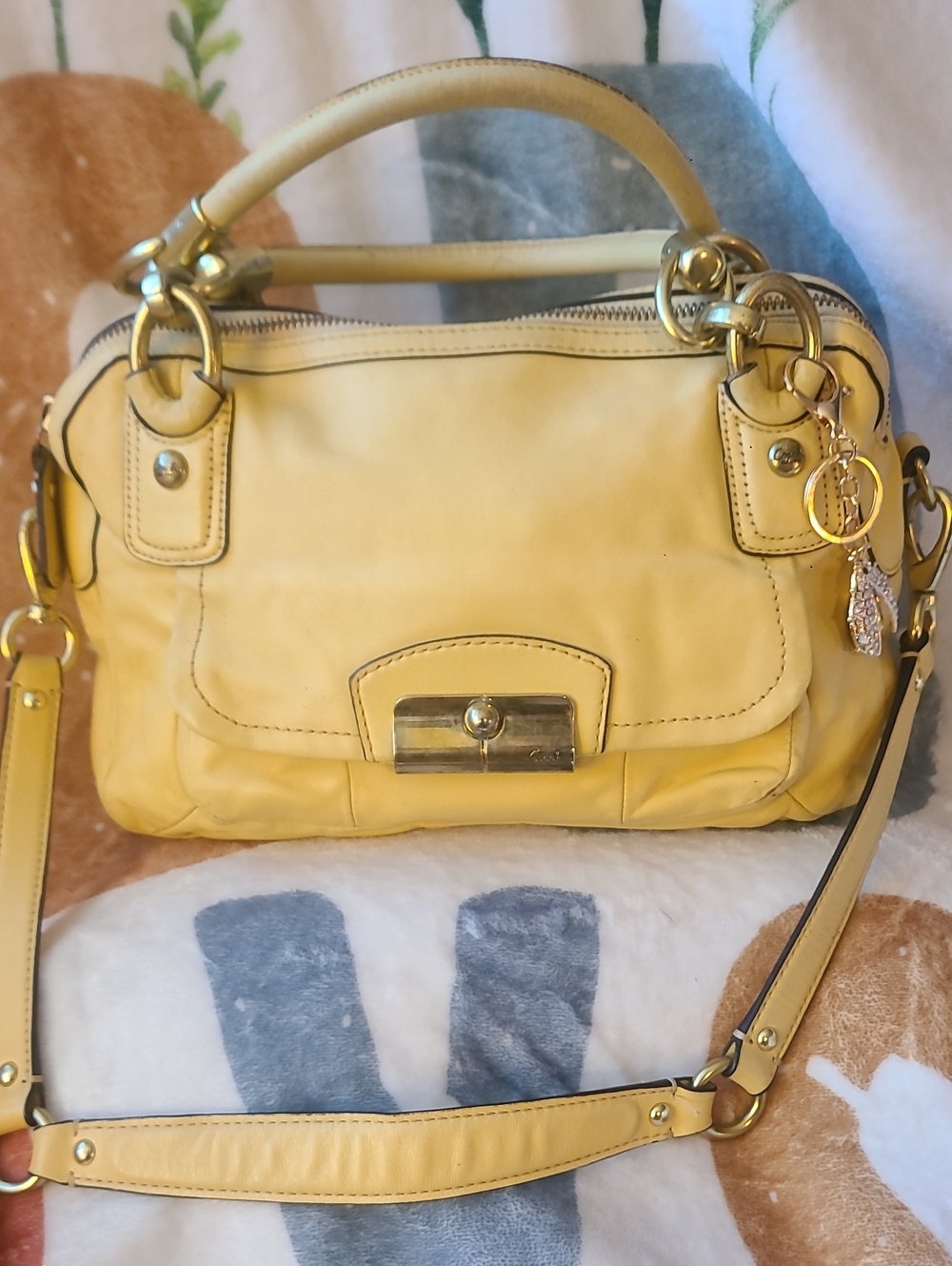 Coach Kristen Leather Double Zipper Satchel